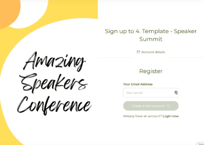 Template – Speaker Summit Registration